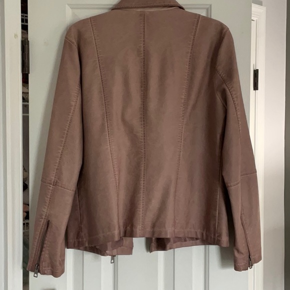 Pink Faux Leather Jacket NWT - Picture 6 of 6